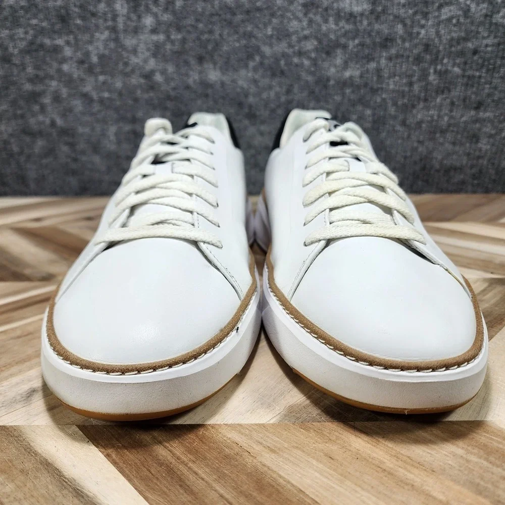 Cole Haan GrandPro Topspin Mens 12  White Leather Sneakers Shoes C34226